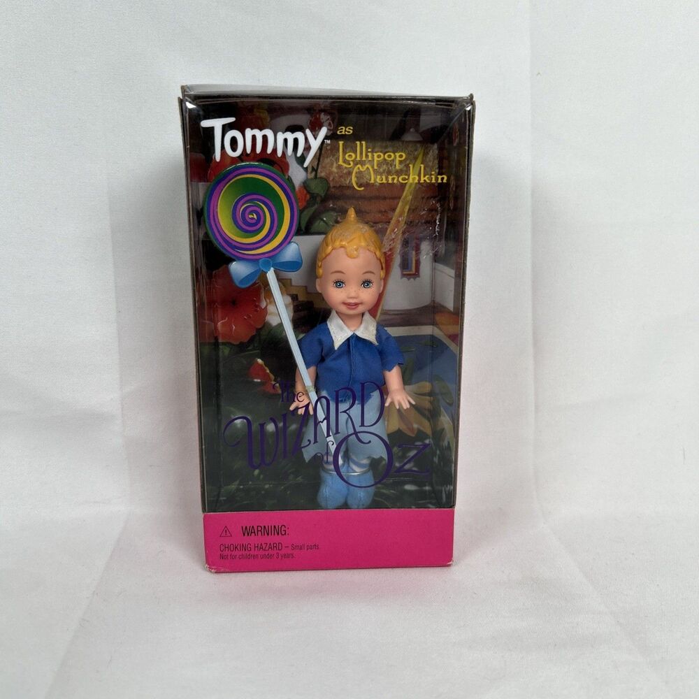 Vtg 1999 Barbie Wizard of Oz TOMMY Lollipop Munchkin Original Box 25819 4.5”